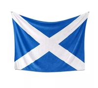 GIFTIMIZED Scotland Scottish Saltire St Andrew’s Cross Flag Bed Sofa Throw | Machine Washable | Super Soft | Made in UK | Multiple Sizes | Scot Souvenir | Scottish Pride Gift | Scotland Home Décor