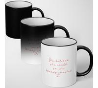 GIFTIMIZED She Believed She Could So She Smashed It Heat Changing Magic Mug Motivational Quote Colour Changing Coffee Cup Inspirational Gift Aesthetic Kitchen Drinkware Surprise Mug UK
