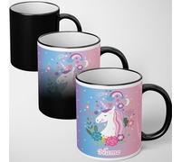 GIFTIMIZED Unicorn Dream Mug Heat Sensitive Colour Changing Mug Magic Reveal Pastel Fantasy Sky Coffee Cup Magical Aesthetic Novelty Heat Change Magic Mug Gift for Kids