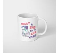 GIFTIMIZED What A Sad Little Life Mug Funny Dinner Party TV Meme Quote Joke Coffee Cup Novelty Gift for Him Her Friend Colleague Birthday Christmas
