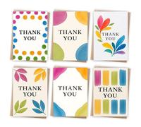 Giftinghouse 24 Thank You Cards Multipack with Envelopes - Paint Swatch Thank You Teacher Cards, Wedding, Kids, Christmas Fully recyclable - Made in the UK