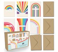 Giftinghouse 48 Thank You Cards Multipack with Envelopes - Greeting cards Rainbow for teachers, kids, Notes and Christmas Thankyou cards - Eco-friendly cards.