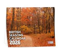Giftinghouse British Seasons Wall Calendar 2026 - A3 When Open - Changing Seasons Month-to-View 2026 Calendar - Marked Holidays and Observances - Ideal for Home, Office & School - Made in the UK