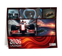 Giftinghouse Formula F1 Calendar 2026 with Race Dates (Jan-Dec 2026) - A3 When Open - Wall Calendar Featuring Driver Birthdays & Global Race Locations - Formula 1 Gifts for Men - Made in the UK
