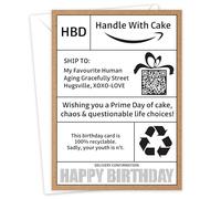 Giftinghouse Funny Birthday Card | Hilarious Shipping Label Design | Sarcastic Humour birthday card for women, Men & Friends - Made in the UK