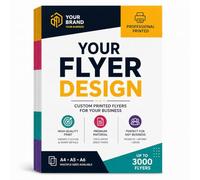 Giftinghouse Personalised Business Flyers - Custom Printed A4, A5 & A6 Advertising Leaflets with Company Logo | Door Drop Marketing Material | Up to 3000 Flyers (A4 - 21.0 × 29.7 cm)