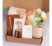 Giftissimo Birthday Gifts for Women - Get Well Soon Self Care Gift Baskets, Thinking of You Care Package Box for Women Her Mom Sister Wife Girlfriend Best Friend Grandma Coworker (White)