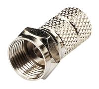 GiftLocalUK 10 Pcs F Plug RG6 Connectors Micro Screw/Twist On STV19F Aerial Coaxial Cable for Satellite TV Sky NTL Cable Waterproof