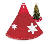 Giftmaker 1 x Large 78cm Round Christmas Under Tree Skirt Floor Decoration Felt/Hessian (Red-Felt)