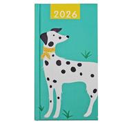 Giftmaker 2026 Diary Slimline 16cm Week To View Diary With Ribbon Bookmark (Dalmatian)