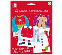 Giftmaker Collection XALGZ513 Novelty Kids Christmas Bibs - Pack of 4
