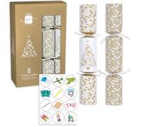 Giftmaker Cream & Gold Crackers, 12 inch, Pack of 8
