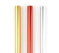 Giftmaker Metallic Foil Wrapping Paper Rolls in Gold, Silver and Red, 69cm x 1.5m - Glossy Gift Wrap for Holidays, Parties, Birthdays, DIY Crafts & Decorations (3 Rolls)