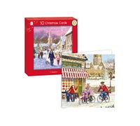 Giftmaker Pack 10 Square Christmas Cards 2 Country Village Designs