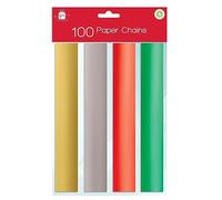 Giftmaker Pack 100 Assorted Colours Paper Chains Christmas Decoration