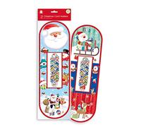 Giftmaker Pack 2 Christmas Card Holders Cartoon Cute Santa & Friends Design