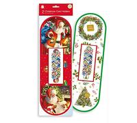 Giftmaker Pack 2 Christmas Card Holders Traditional Santa & Tree Design