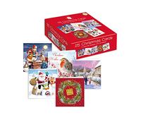 Giftmaker Pack 25 Variety Selection Christmas Cards 5 Festive Designs