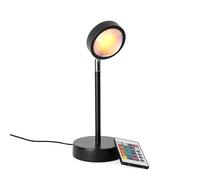 GIFTMARKET - Black Sunset Lamp with 16 Adjustable Colours Sunset Effect and Relaxing LED Light Decorative Lamp and Gift Idea with USB Cable Dimensions: 26.5cm x 10cm