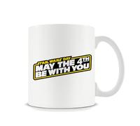 Giftme 4th Birthday Mug, May The 4th Be with You, 11oz Coffee, Tea, Ceramic Mug.