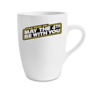 Giftme 4th Birthday Mug, May The 4th Be with You,13 oz Marrow Cup, Coffee, Tea Mug.