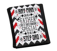 Giftme Any Man can be a Father But it Takes Someone Special to be a Step dad Fathers Day Best Step Dad Christmas/Birthday Funny Gift Present idea Mens Leather Wallet.