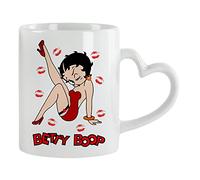 Giftme Betty Cartoon Character Birthday, Christmas Coffee Tea Mug 11oz Heart Handle Ceramic Mug. (White)