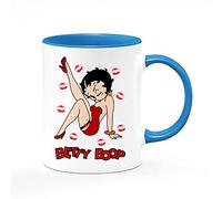 Giftme Betty Cartoon Character Birthday, Christmas Coffee Tea Mug 11oz Inside Coloured Ceramic Mug. (Blue)