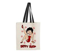 Giftme Betty Cartoon Character birthday, Christmas For Women Shoulder Bag Shopping Tote Bag Cotton Shopping Bag. (Black Handle)