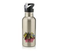 Giftme Big Lez web series theme, Stainless Steel 600ml Water Bottle with Straw. (Silver)