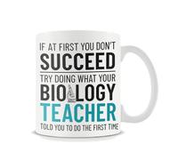 Giftme Biology Teacher, Success Student Back to School Gift, Birthday, Christmas Coffee Tea Mug Unique 11oz White Ceramic Mug.