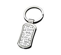 Giftme Boobs Pattern - Black and White line Drawing, Life Drawing, Feminine Art inspired Metal Key Ring. (Rectangular)