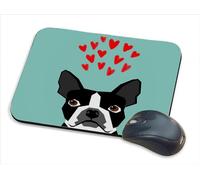 Giftme Boston Terrier Dog Art Print, Mouse Pad For Boston Terrier Lover, Mouse Pad PC Computer Mat Desk Mat Work-Desk-Office/Daily use Computer Accessories.