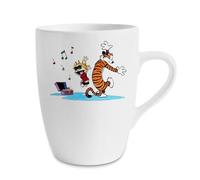 Giftme Calvin and Hobbes Dancing with Music, Cartoon Character, 13 oz Marrow Cup/Mug.