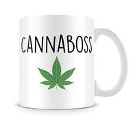 Giftme Cannaboss Leaf Marijuana Grower for Men, Women Coffee Tea Mug Unique 11oz White Ceramic Mug.
