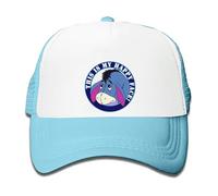 Giftme Cartoon Cute Eeyore Donkey, This is My Happy Face!, Adjustable Republican Fit Mesh Baseball Cap Patriots Hat Trucker hat Cap. (Polyester, Sky Blue)