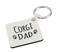 Giftme Corgi Dog Dad, Key Ring Keychain A5, MDF Key ring. (MDF Keyring)