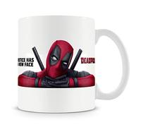 Giftme Deadpool Superhero Mug - Unique 11oz White Ceramic Coffee Tea Mug for Birthday, Christmas