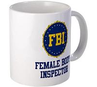 Giftme Female Body Inspector FBI Birthday, Christmas Coffee Tea Mug Unique 11oz White Ceramic Mug.