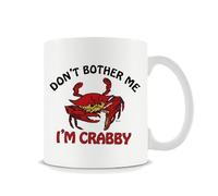 Giftme Funny Crabby Crab Mug - Don't Bother Me I'm Crabby, Birthday, Christmas Coffee Tea Mug Unique 11oz White Ceramic Mug.