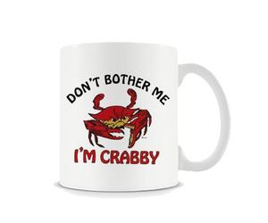 Giftme Funny Crabby Crab Mug - Don't Bother Me I'm Crabby, Birthday, Christmas Coffee Tea Mug Unique 11oz White Ceramic Mug.