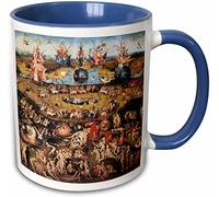 Giftme Garden of Earthly Delights Birthday, Christmas Coffee Tea Mug Unique 11oz Blue Inside Coloured Ceramic Mug.