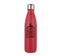 Giftme Hocus Pocus Bottle, Oh Look Another Glorious Morning It Makes Me Sick,Stainless Steel Cola Bottle. (Matt Red)