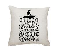 Giftme Hocus Pocus Cushion, Oh Look Another Glorious Morning It Makes Me Sick,Sofa decor, Home Décor, Linen Throw Pillow/Cushion. (Linen Cushion Cover With Insert)