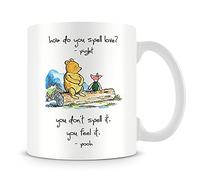 Giftme How Do You Spell Love? You Don't Spell It Quotes Birthday Valentines Coffee Tea Mug Unique 11oz White Ceramic Mug.