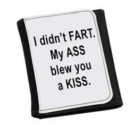 Giftme I Didn't Fart My Ass Blew You A Kiss - Funny Wallet for Men, Men's PU Leather Wallet.