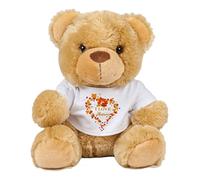 Giftme I Love Autumn Fall Leaves Heart Shaped, Happy Fall, Thanksgiving, Birthday, Christmas Brown Teddy Bear Soft toys.