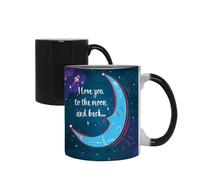 Giftme I Love You to The Moon and Back, Colour Changing Mug, Magic Cup/Mug.