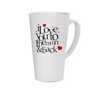 Giftme I Love You to The Moon & Back, Ceramic Coffee, Tea Mug, Latte Mug. (17oz)