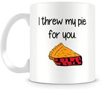 Giftme I Threw My Pie for You, Orange is The New Black Statement Mug, Netflix TV Quote Coffee Tea Mug Unique 11oz White Ceramic Mug.
